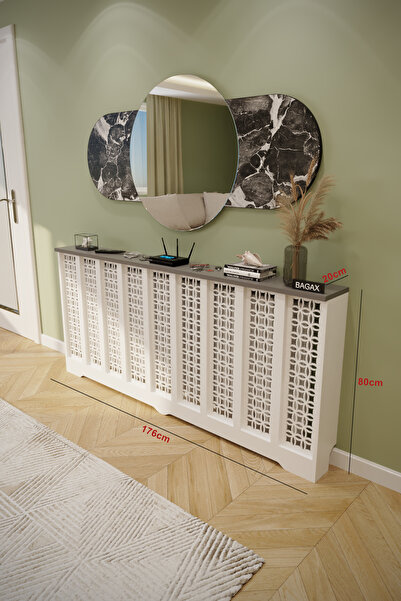 BAGAX Ayasofya Model, Beyaz Üstü Antrasit Renk,iç Ölçü 176 Cm Dış Ölçü 180 Cm...