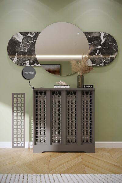 BAGAX Ayasofya Model, Antrasit Renk,iç Ölçü 76 Cm Dış Ölçü 80 Cm Petek Kaplam...