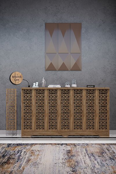 BAGAX Karatay Model, Çam Renk,iç Ölçü 136 Cm Dış Ölçü 140 Cm Petek Kaplama, D...