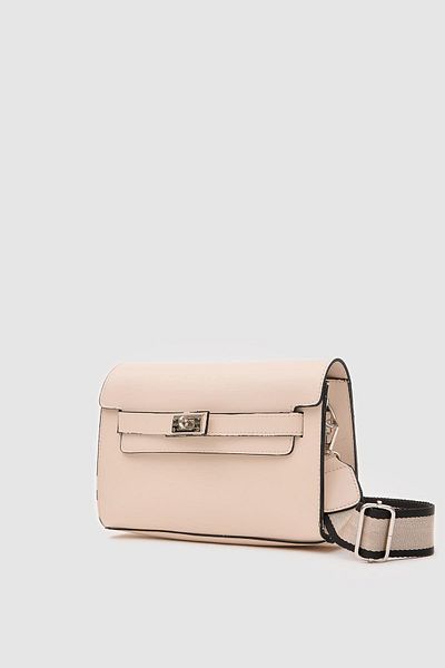 Shule Bags Geantă Kelly Locking Clutch de culoare crem