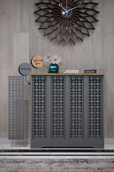 BAGAX Truva Model, Antrasit Üstü Çam Renk,iç Ölçü 76 Cm Dış Ölçü 80 Cm Petek ...