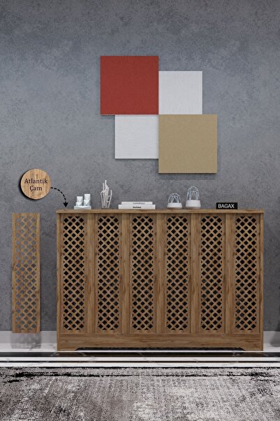 BAGAX Perge Model, Çam Renk,iç Ölçü 116 Cm Dış Ölçü 120 Cm Petek Kaplama, Dre...