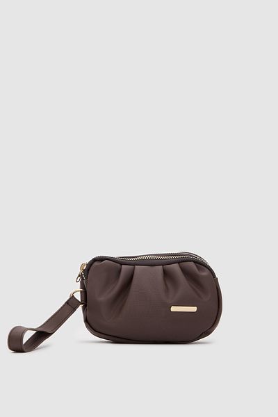 Shule Bags Aura Satin - Bitter Brown Χρώμα Πορτοφόλι
