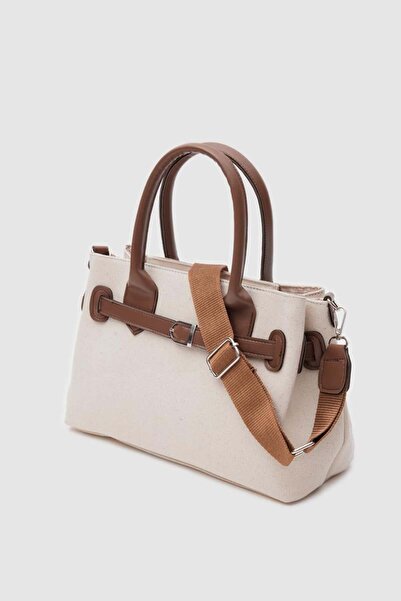 Shule Bags Porto Canvas Tan Shoulder Bag