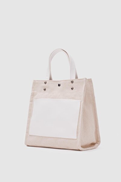 Shule Bags Pelly White Canvas Crossbody Bag
