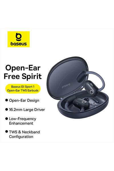 Baseus Eli Sport 1 Open-ear Wireless Earbuds With Tws, Enc Mics, & Detachable Neckband