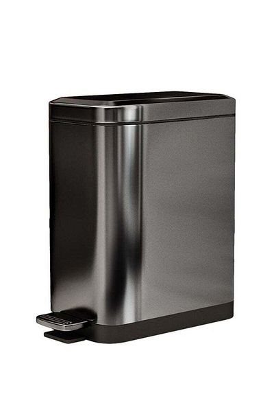 COOYA 9l Rubbish Bin, With Non-slip Liner and Lid, 37x22.5x14cm, For Bathroom, Toilet, Kitchen or Bedroom