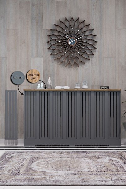 BAGAX Efes Model, Antrasit Üstü Çam Renk,iç Ölçü 136 Cm Dış Ölçü 140 Cm Petek...