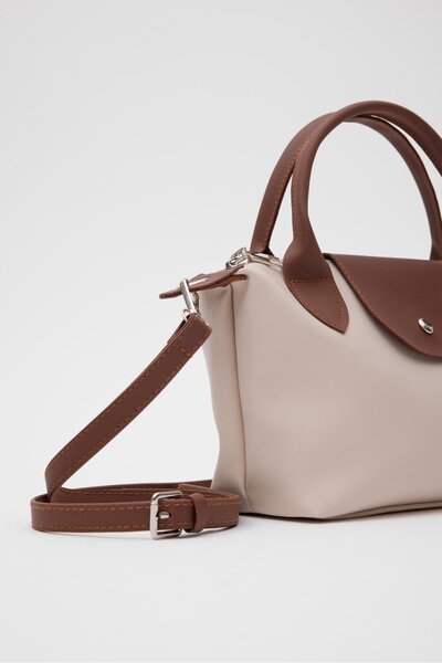 Shule Bags Tiger Small Omuz Çantası Bej