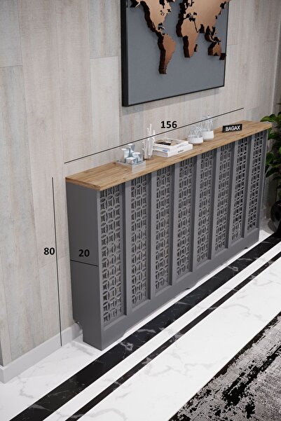 BAGAX Ayasofya Model, Antrasit Üstü Çam Renk,iç Ölçü 156 Cm Dış Ölçü 160 Cm P...