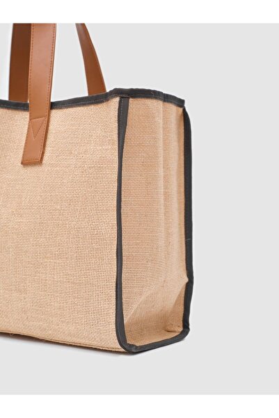 Shule Bags Arc X Large Straw Tote Bag Brown