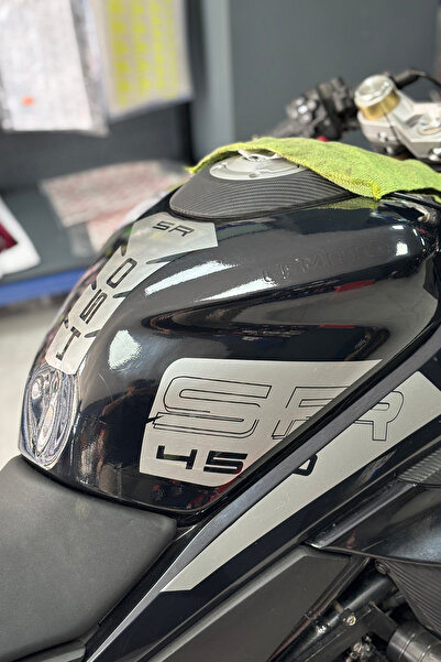 Banxtre CFMOTO 450SR için Gri Renk Depo Sağ-Sol ve Orta için Çizilme Önleyici...