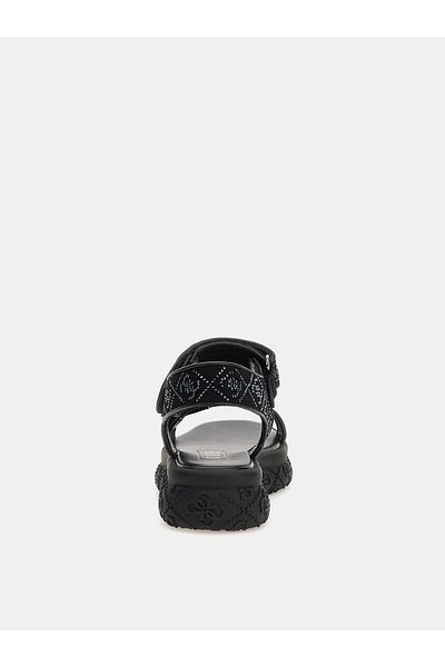 Guess Lode Women's Black Sandals Fljlodfap03-Black