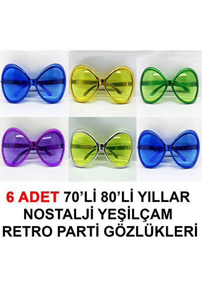 TTT Ochelari de petrecere retro Greenwood 6 buc