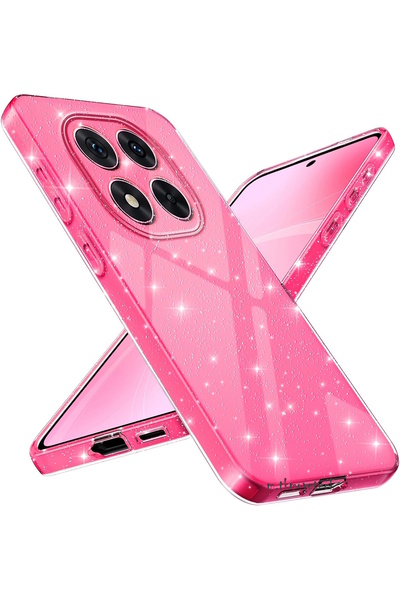 m.tk moveteck Xiaomi Redmi Note 14 Pro 5G Kılıf Simli Yaldızlı Darbeye Dayanıklı Kamera Korumalı Parlak Silikon