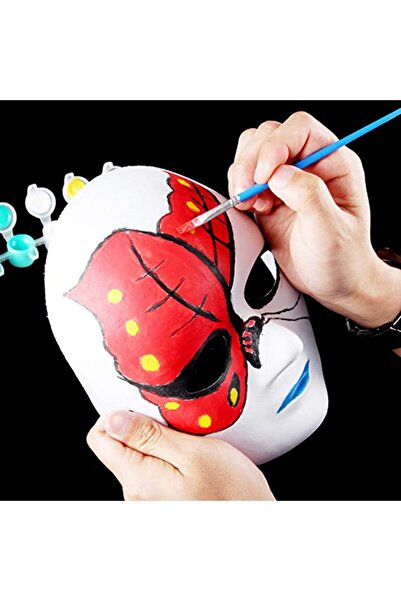 TEKNOART White Color Paintable Anonymous Full Face Cosplay Mask 24X18 cm