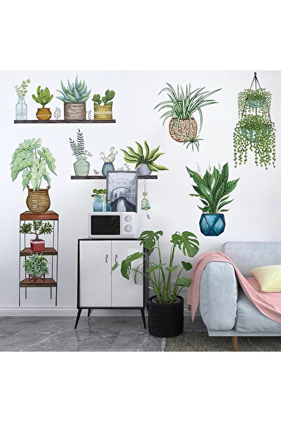 İN3DEX Tropical Plant Patterned Wall Decal 90X35 cm