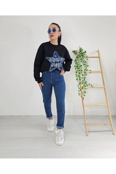 6 butik altı üstü butik High Waist Full Lycra Mom Jean Pants