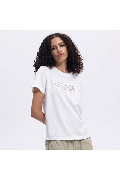 Ellesse EF445-OF Γυναικείο T-Shirt Crew Neck - Off White