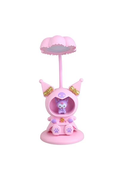 Choice Pink Kuromi Led Desk Lamp With Pencil Sharpener Foldable Light Cute Desk Lamp Usb Recharge Light Gif