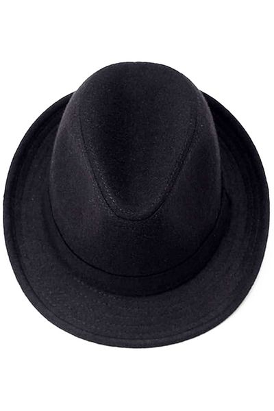 En Moda Bu Children's Boy Black Fabric Sombrero Cap Performance Cap Michael Jackson Cap No 54