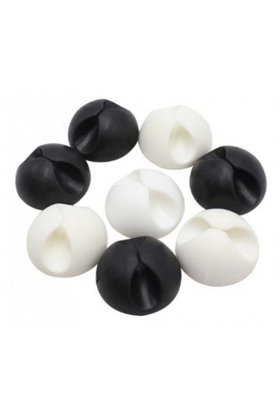 TTT 10 Black and White Fixing Clips
