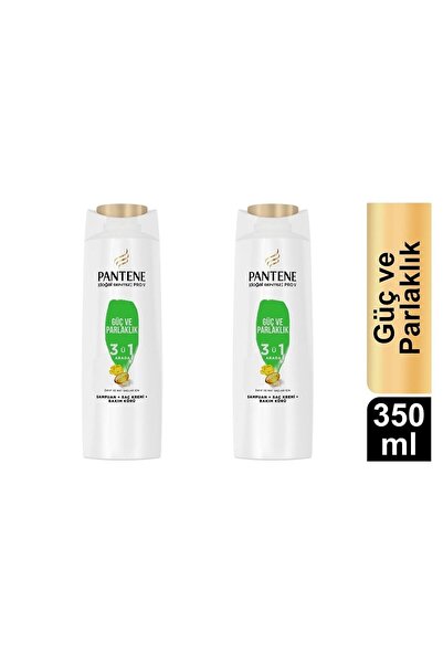 Pantene 350 Ml Şampuan Güçlü ve Parlak 3'ü 1 Arada X 2 Adet