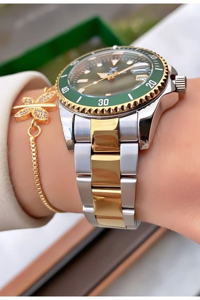 Daniel Klein Gold Colored Women's Wristwatch and Bracelet Gift