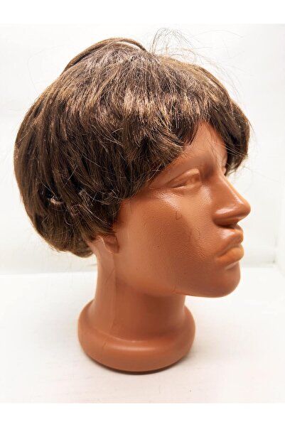 TTT Brown Short Cut Inner Lined Men's Wig
