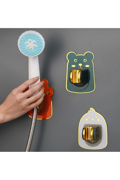BulutRetail Animated Shower Head Holder with Adhesive Animal Figures