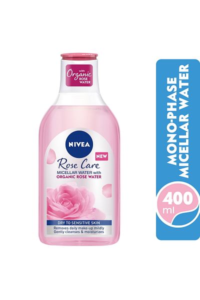 NIVEA Rose Care Micellar Makeup Remover Monophase 400ml Gentle Face Cleanser