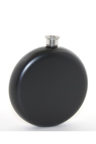 EFFRENATU Black Color Stainless Steel Round 8 oz Single Flask - Durable and Stylish Design!
