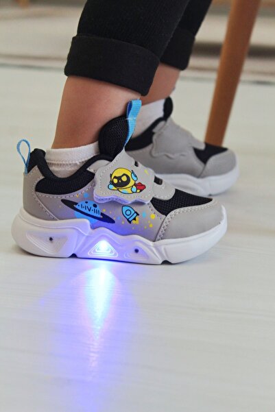 PAPUÇKA PP Unisex Işıklı Cırtlı Bebek Spor Ayakkabı Hafif Kaymaz Taban Ortopedik Her Mevsim Konfor Ve Stil