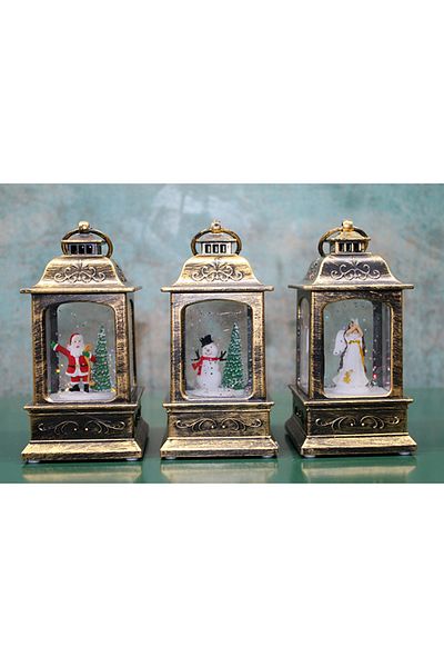 BulutRetail Christmas Themed Lighted Musical Snow Globe Model 1