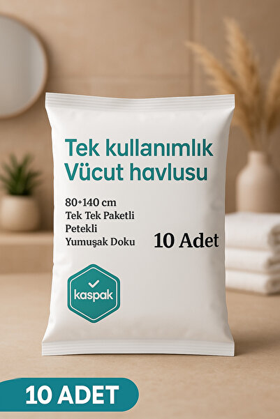 kaspak Tek kullanımlık Banyo/Masaj/Vücut Havlusu 10 adet