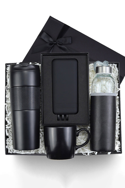 Trendmiya French Pressli Termos & Powerbank & Kupa & Matara Premium Hediye Seti