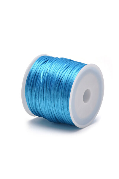 Choice خيط من النايلون بسمك 1.5 مم، أزرق بحري، بطول 22 مترًا، مصنوع من خيوط الساتان، مناسب للعقد الصينية والمكرمية