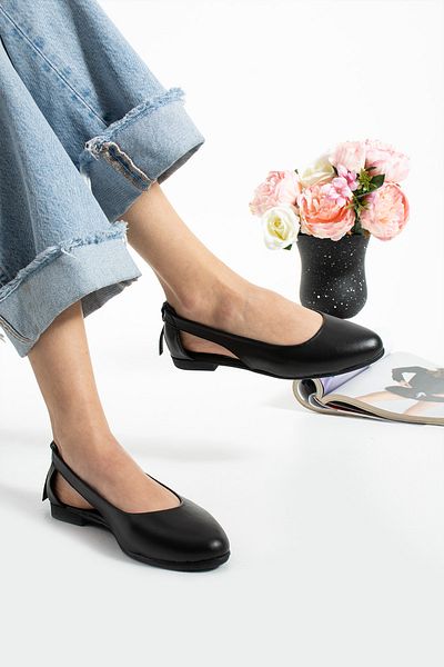 STOCON Women's Skin Side Open Ballerina Home and Outdoor Shoes Stc1100