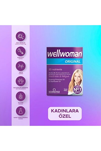 Wellcare Wellwoman Original Kadınlar İçin Takviye Edici Gıda 60 Kapsül