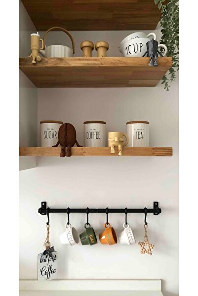 rosfloa rf 6 Hooks "Screw" Wrought Iron Metal Coffee Corner, Kitchen, Bathroom Decor Mug, Cup and Spoon Holder Hanger
