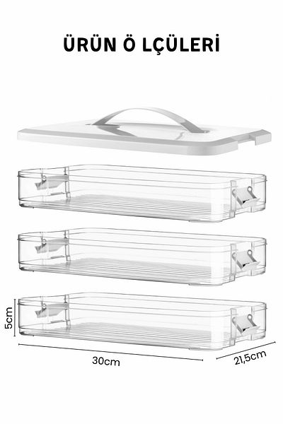 NY HOME Set of 3 Named - Multi-Purpose - Beyza Picnic and Travel Storage Container