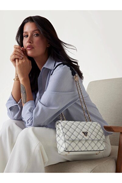 Guess CRUISE VIBE CNVRTBLE XBDY FLAP Kadın Beyaz Çapraz Çanta HWQG9649200-WTV