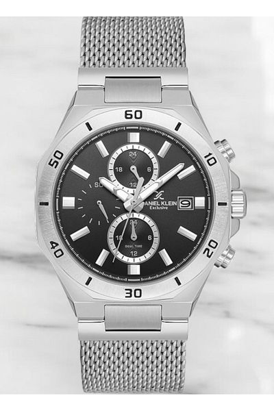 Daniel Klein Brand Silver Color Exclusive Model Internal Functions Active Men's Wristwatch - Bracelet Gift