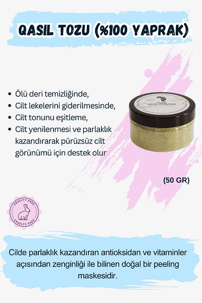 FADHILA ORGANICS 100% Natural Foaming Qasil Powder That Gives Shine - 50Gr