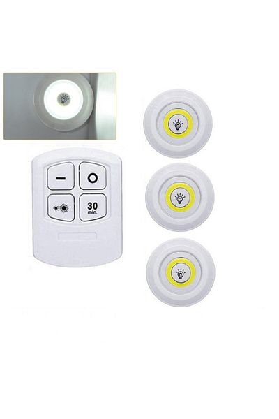Choice White3 Super Bright Cob Under Cabinet Light Led 5w Wireless Remote Control Dimmable Wardrobe Night L