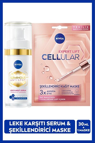 NIVEA Luminous630 Thiamidol Etkili Leke Karşıtı Serum 30ml Ve Cellular Expert...