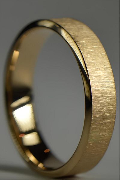 Takı Dükkanı 6mm Brushed Matte Plain Women Men Steel Wedding Band Ring Cl46