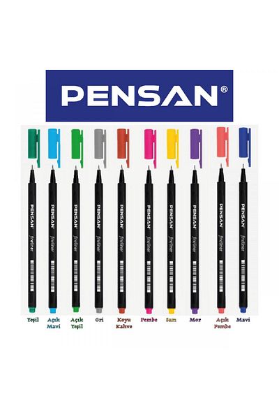 Pensan 6500 Creative Mood 10 Color Fineliner Set