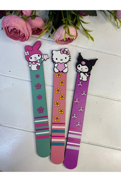 DKY ÇOCUK KUROMİ MELODİ AHŞAP KİTAP AYRAÇ 3 LÜ SET