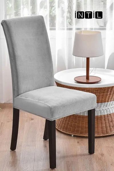 intil Κάλυμμα καρέκλας Velvet Fabric - One Piece Chair Cover
